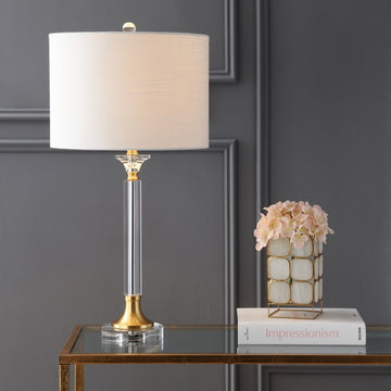 Mark 28" Crystal/Metal LED Table Lamp - JONATHAN Y